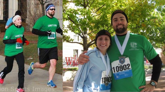 If I'm lucky, sometimes B runs with me