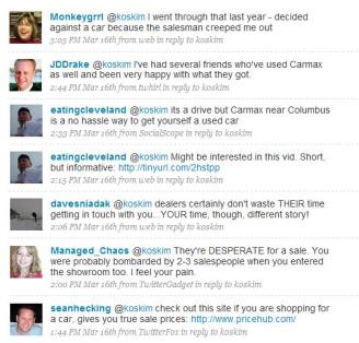 Twitter Car Responses Twitter Car Responses