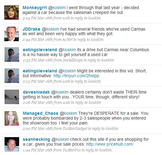 Twitter Car Responses