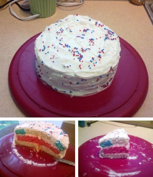 fourth of july flag cake