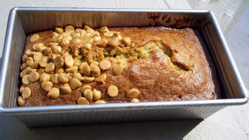 best banana bread - with peanut butter chips