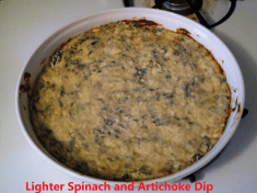 light spinach artichoke dip