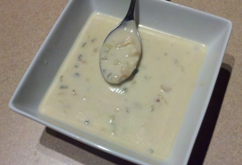 Creamy Potato with Bacon and Cheese Soup in real life