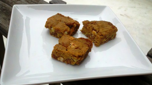 pumpkin blondies fall baking