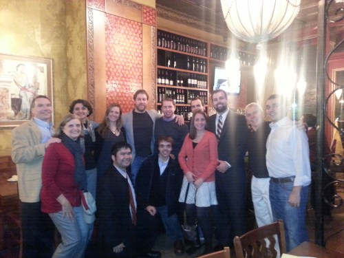 BC alumni at our holiday party at one of my fave restaurants - TAZA!