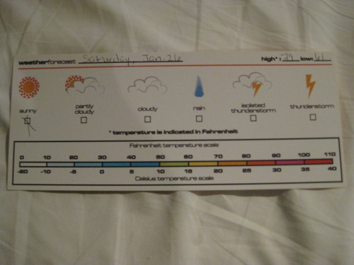just your normal January weather