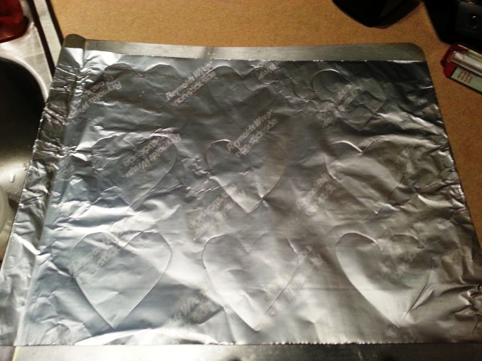 foil with hearts on them