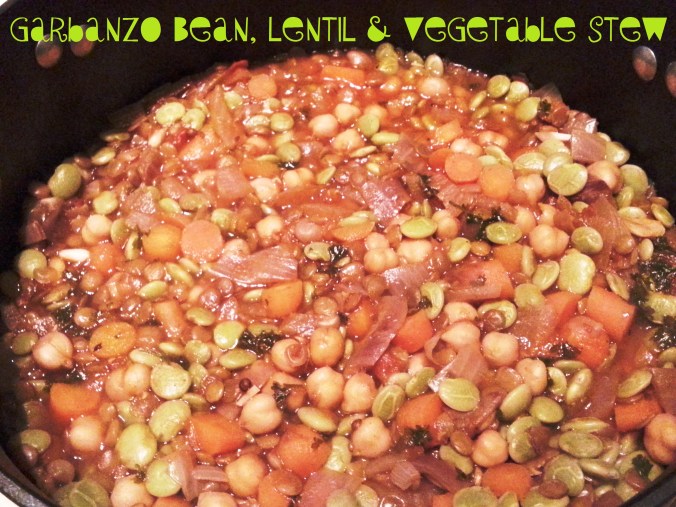 Garbanzo Bean, Lentil and Vegetable Stew