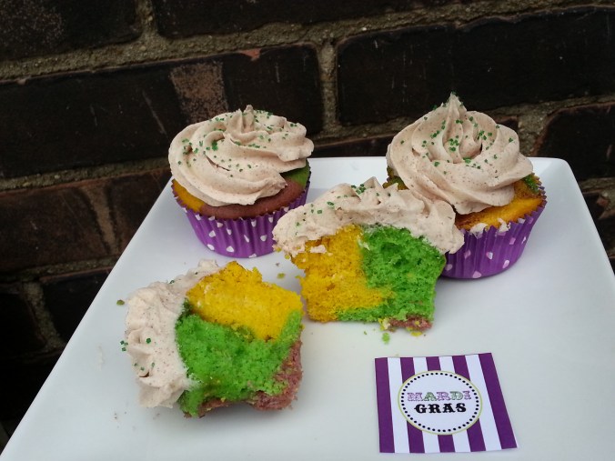 Mardi Gras Cupcakes for Fat Tuesday