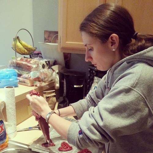 Red Velvet Valentine Heart Cookie Sandwiches