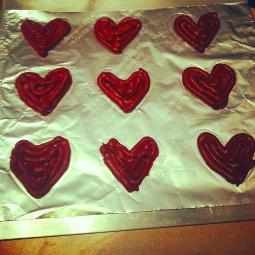 Red Velvet Valentine Heart Cookie Sandwiches