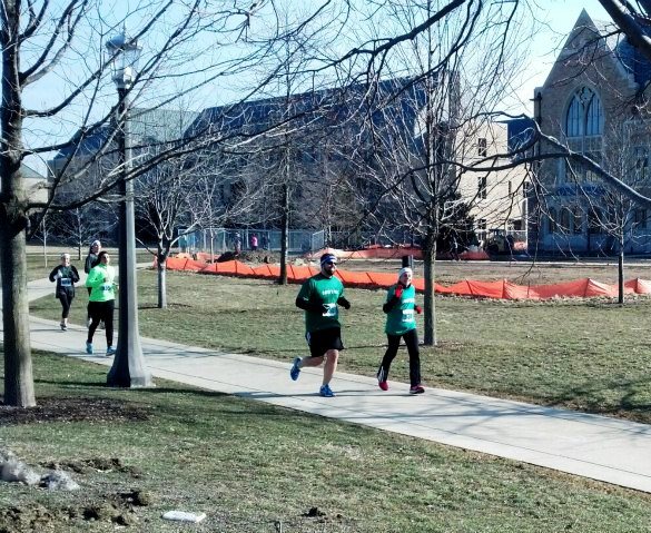 B's Aunt Marie took this action shot!