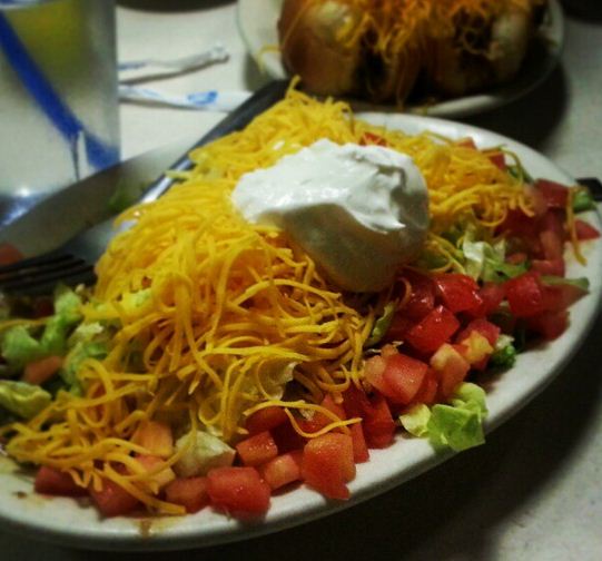 See how delicious meat free can be? (skyline chili's vegetarian burrito)