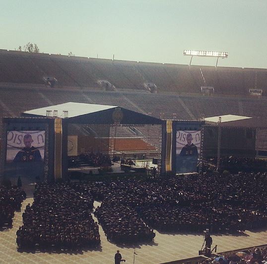 Notre Dame Commencement. Check out all those grads!