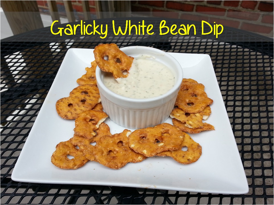 5 ingredeint garlicky white bean dip