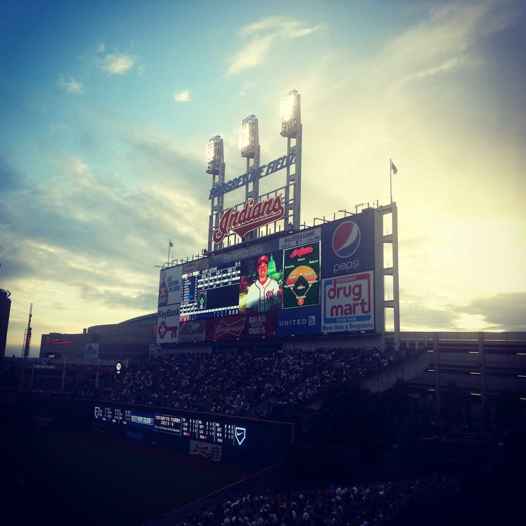 beautiful sky at indians game