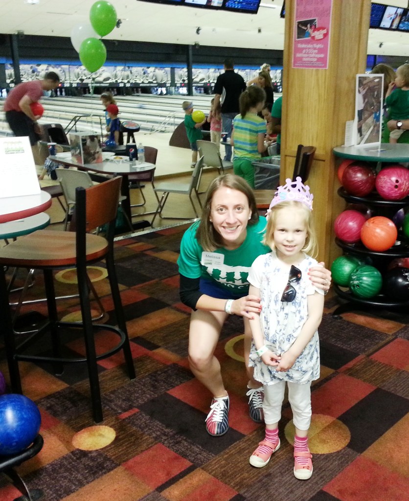 Hanging out at the Bowling Birthday Bash!