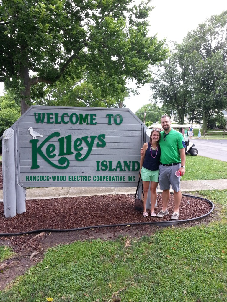 We got to Kelleys Island and of course got a couple picture. Yay us! (my dentist cook this picture)