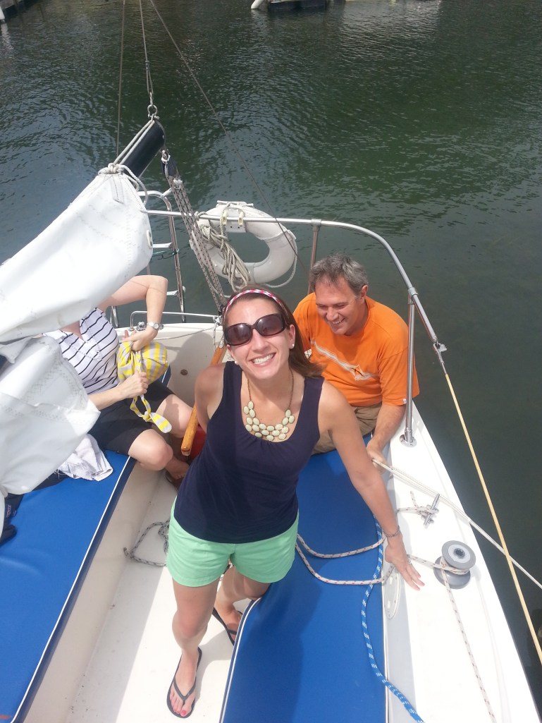 I'm happy to be on mini-vacation. And on a sailboat on Lake Erie :)