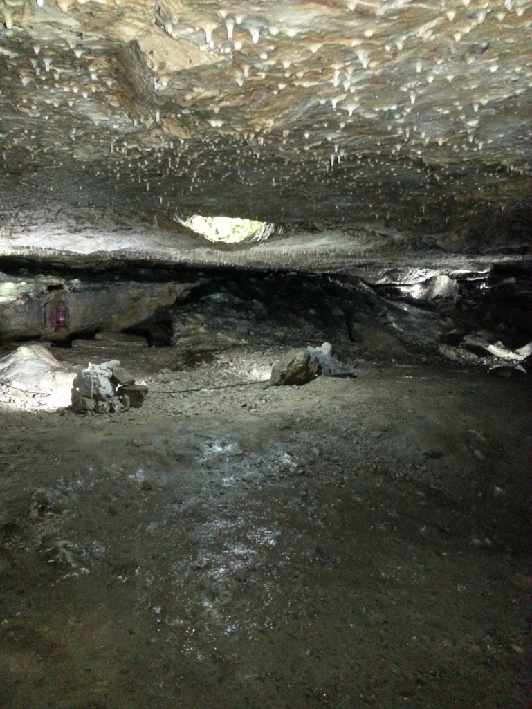 We cooled down in Perry's Cave. It's called that because Commodore Perry  found the cave and the pool inside and used it for drinking water for his seaman during the War of 1812!