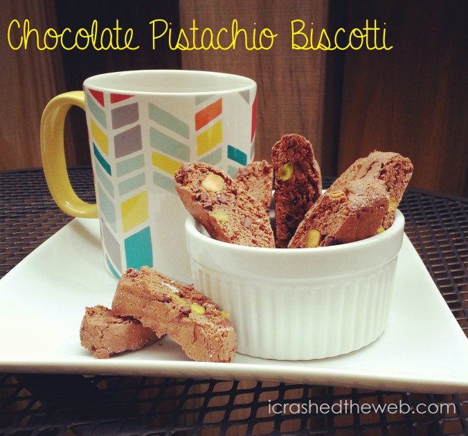 chocolate pistachio biscotti ~ i crashed the web