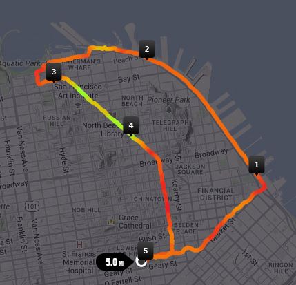 We planned this San Fran run around touristy locations so we could take pics