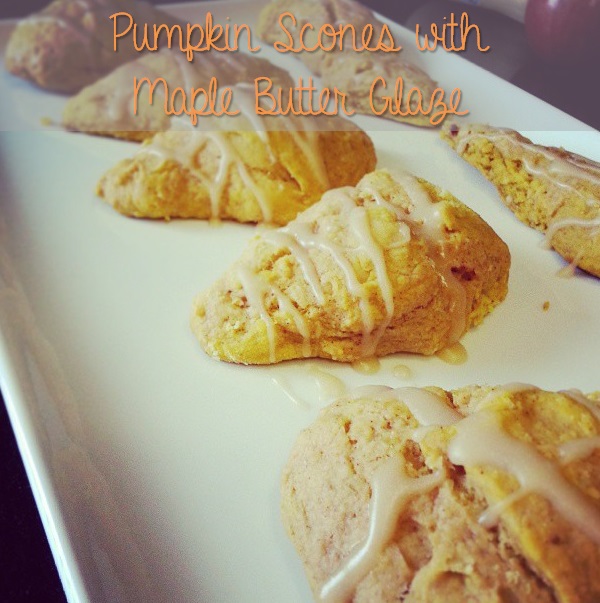 pumpkin scones with maple butter glaze {i crashed the web}