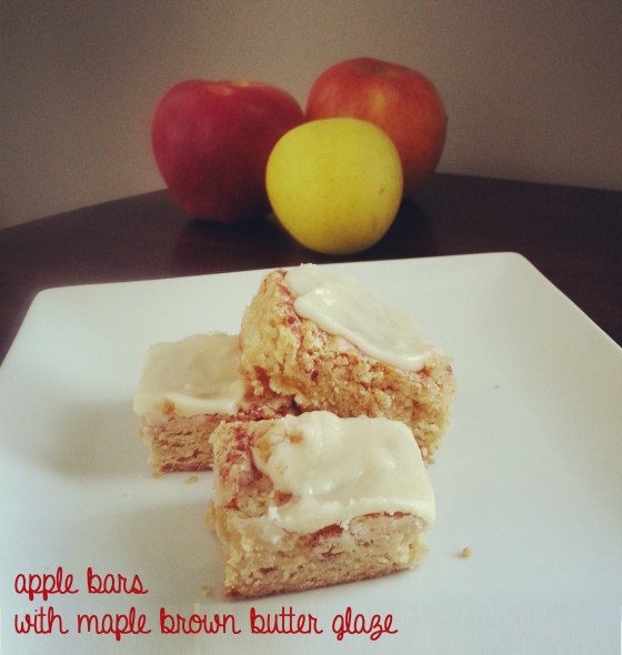 apple bars with maple brown butter glaze -- i crashed the web