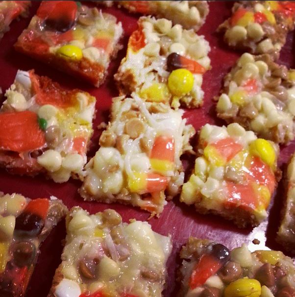 Candy Corn White Chocolate Peanutty Bars - I Crashed The Web