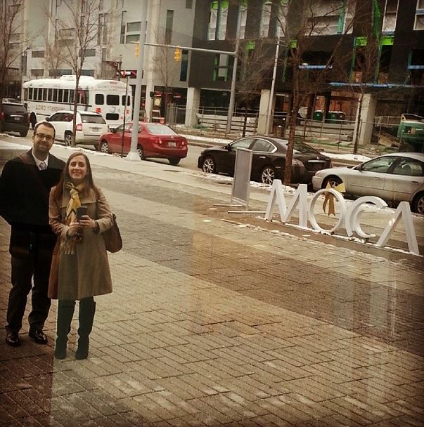 outside MOCA - it's all reflective!