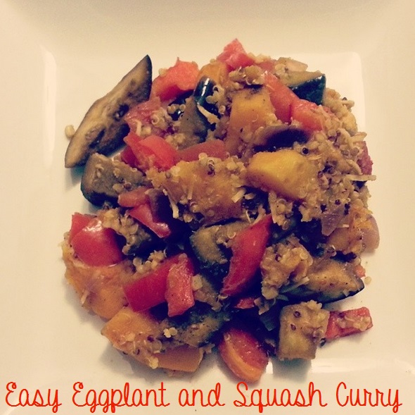 eggplant and squash curry over quinoa - i crashed the web