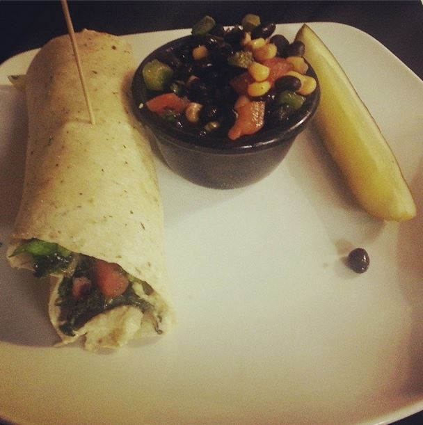 My standard from the Flaming Ice Cube - Kalebouli Hummus Wrap!