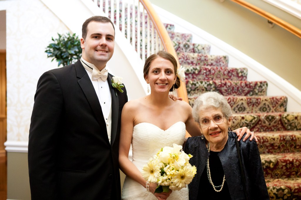My grandma, B and me on our wedding