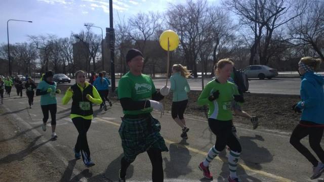 just behind the pacers