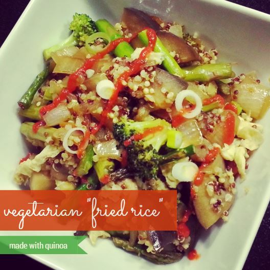 vegetarian fried rice with quinoa - i crashed the web