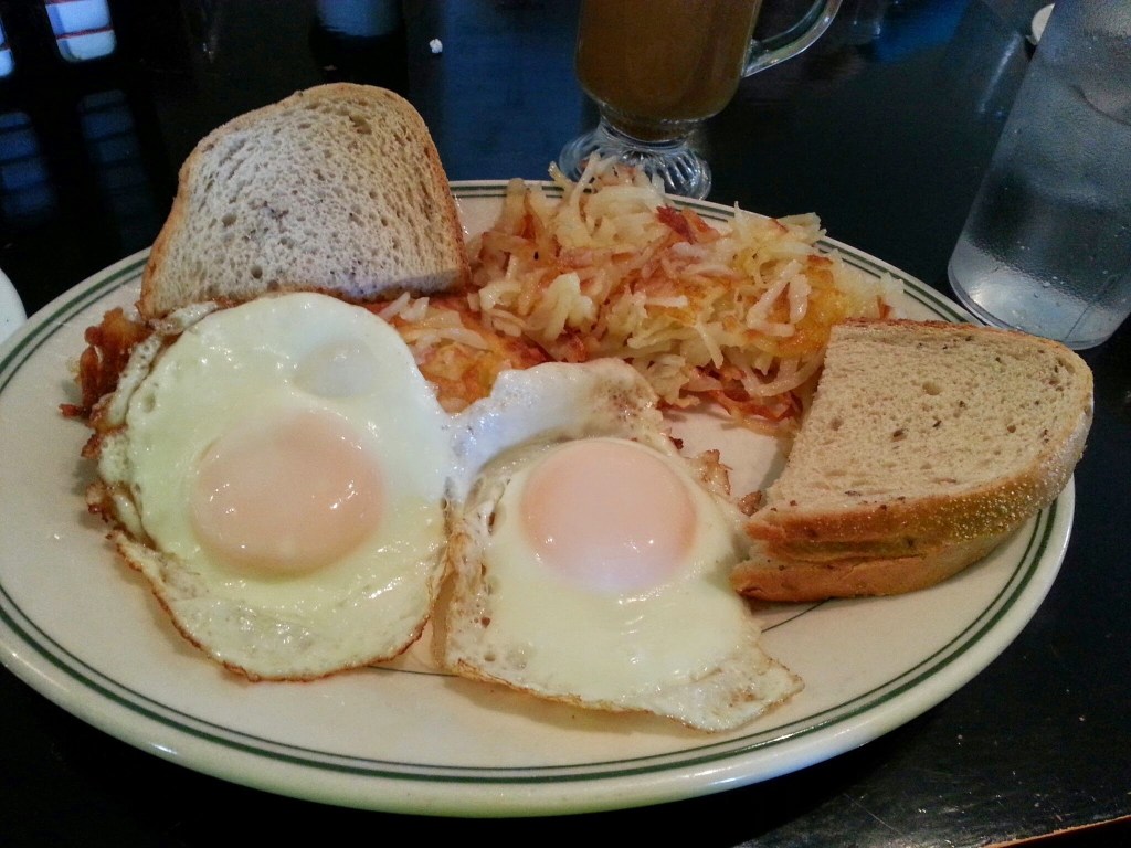 after the race we enjoyed a nice light meal. KIDDING. My brunch was pretty delicious!