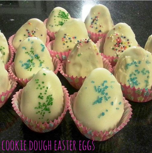 raw cookie dough balls easter eggs - i crashed the web