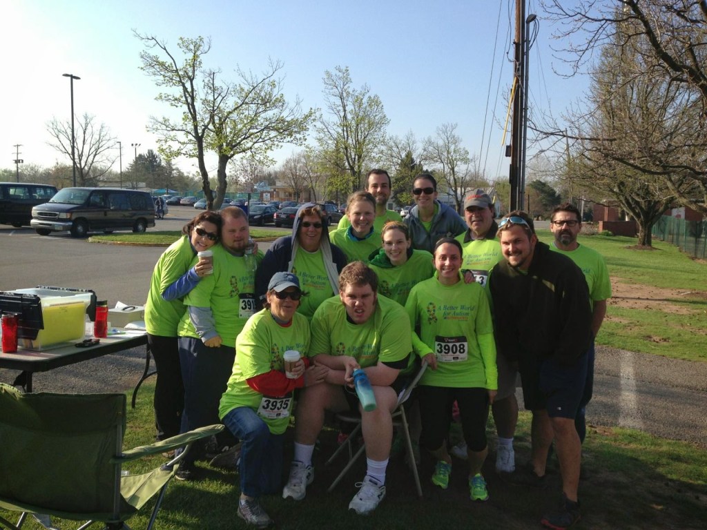 the whole group of us at the race