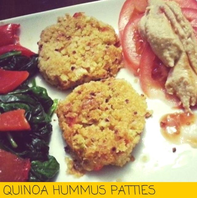 QUINOA HUMMUS PATTIES i crashed the web