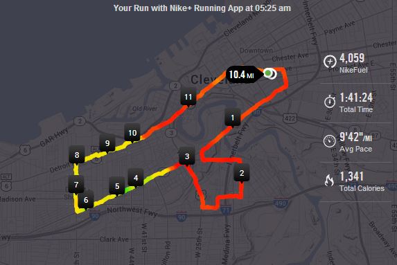 10 early morning miles with Nicole