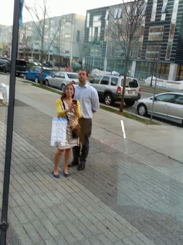 Selfies outside MOCA (the building is reflective!)