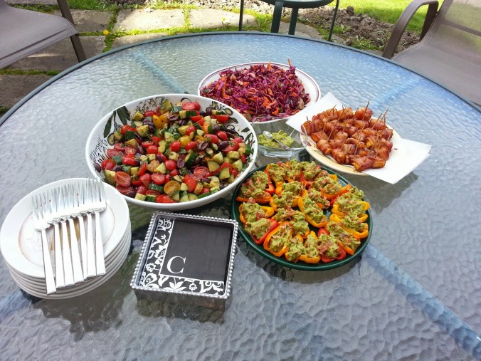 Paleo small plates and our outdoor Mother's Day dinner