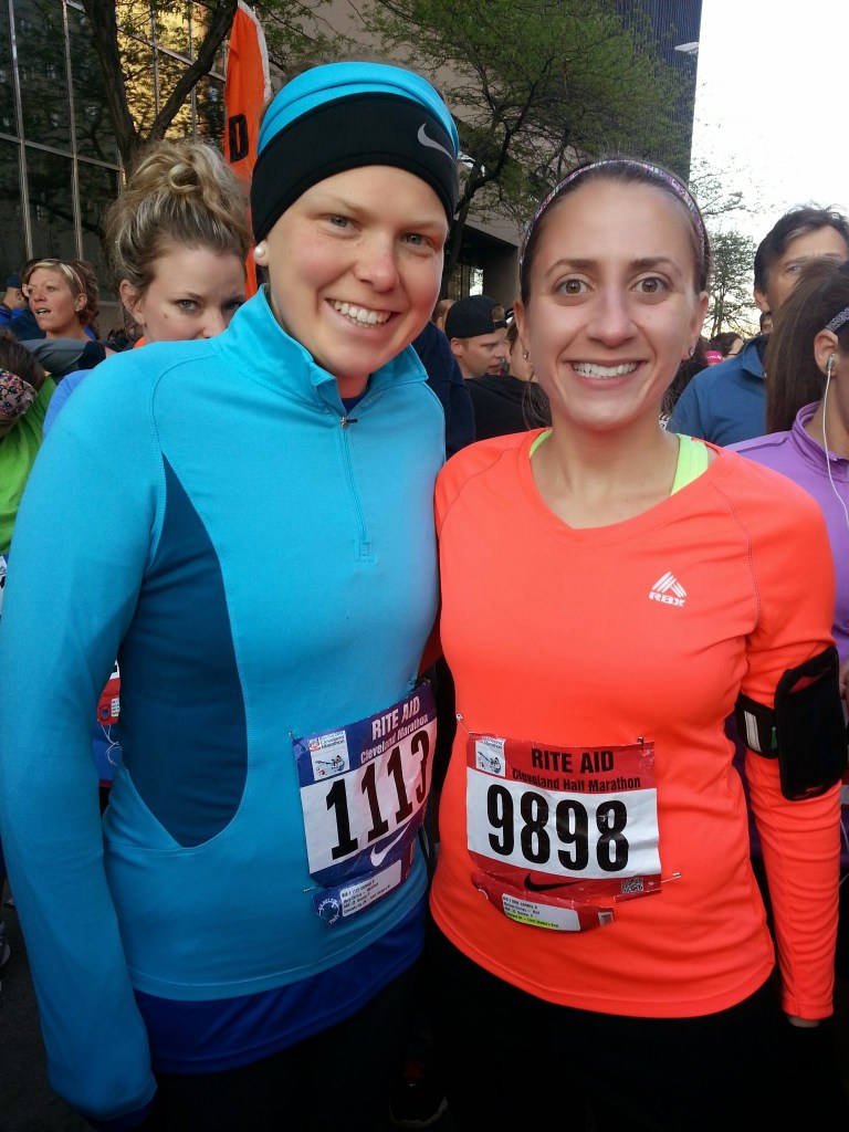 Mary and I at the starting corral in 2014
