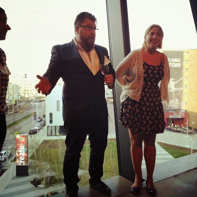 The amazing couple - Chef Sawyer and Amelia share their story and thank everyone for helping with the Community Chandelier