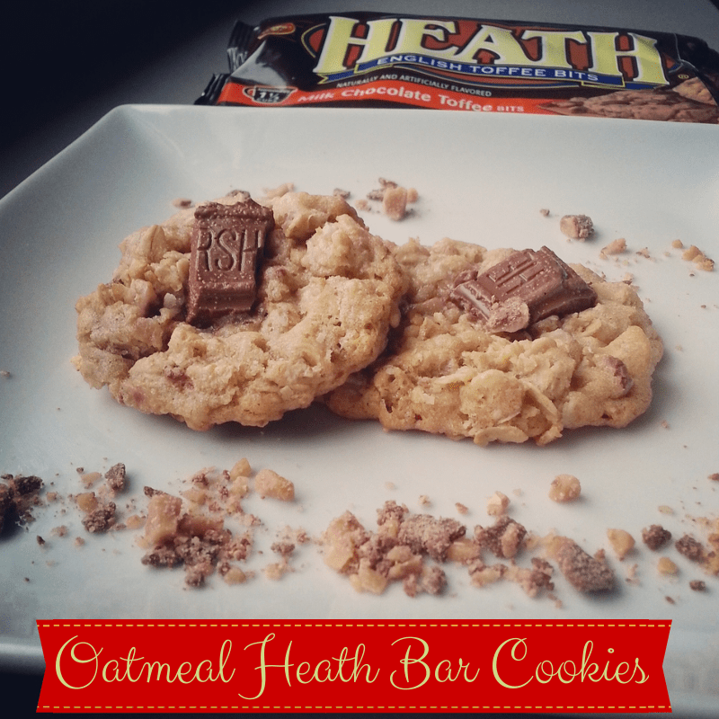 Oatmeal Heath Bar toffee Cookies - i crashed the web