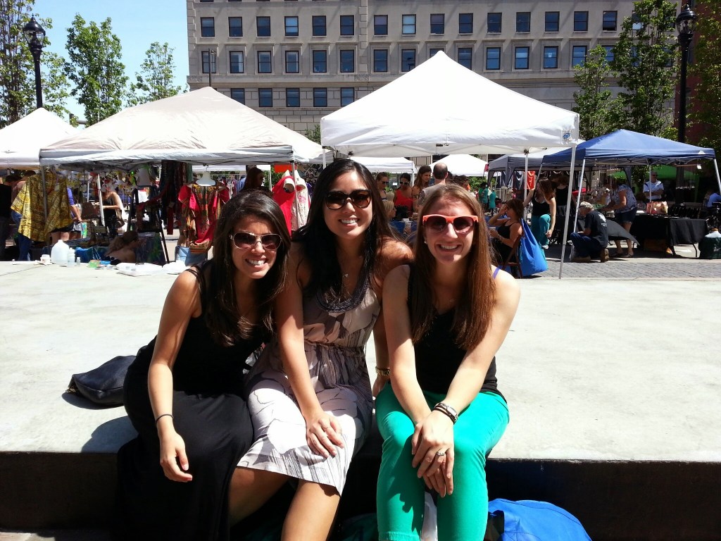 Hanging out at the mini flea market in Ohio City