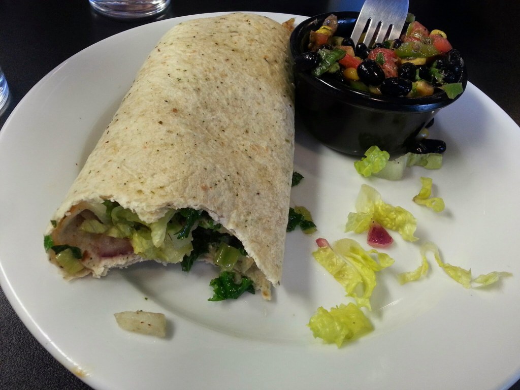 Kalebouli and bean/corn salad