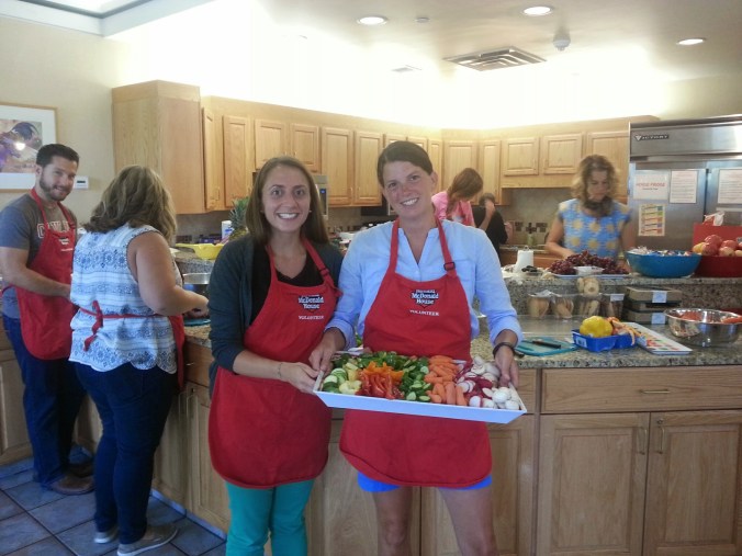 Ashley (from Teamtaseff) and I with our veggie platter