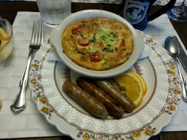 Another Inn breakfast. We all had our own minim omelets! 