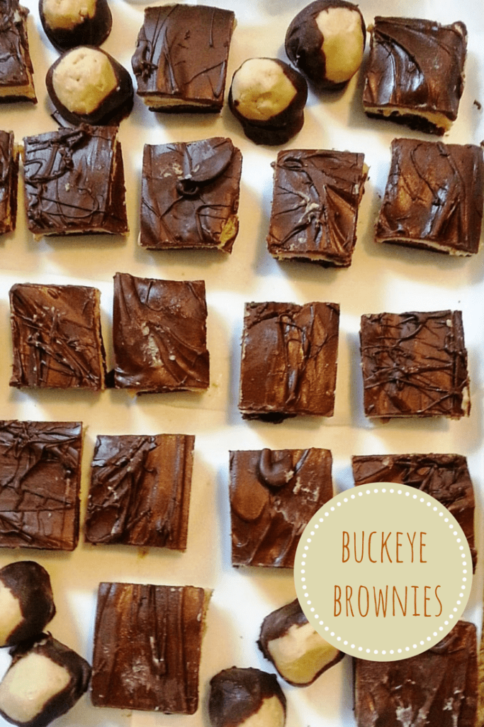 three layer buckeye brownie bars - peanut bar + Brownie + chocolate OMG! - I CRASHED THE WEB